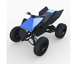 Tesla Cyberquad ATV Blue
