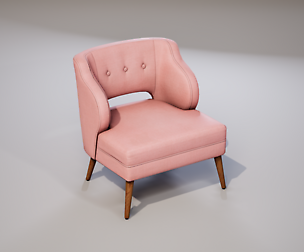 Armchair 03 Low-poly 3D model