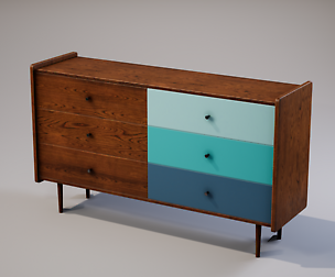 Dresser 01 Low-poly 3D model