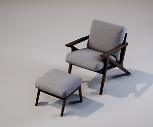Armchair 04 Low-poly 3D model