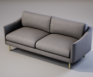 Sofa 01 Low-poly 3D model
