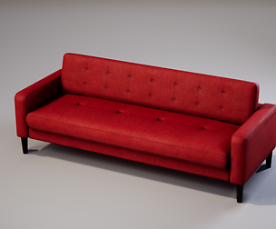 Sofa 02 Low-poly 3D model