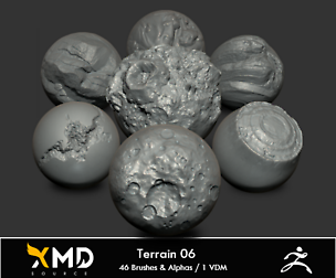 XMD Terrain 06 - ZBrush Brushes