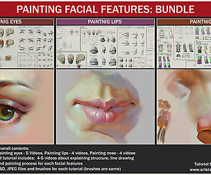 Painting facial features: Bundle