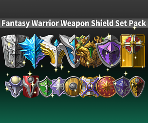 Fantasy Warrior Weapon Shield Set Pack