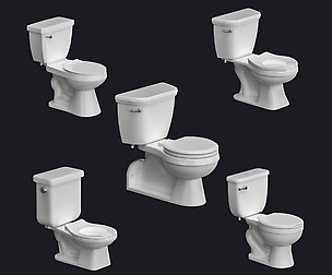 5 Toilet bowls and flash tanks