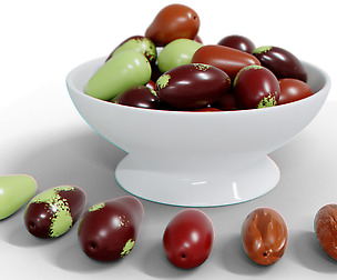 3D Jujube fruits (procedural)