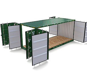 20ft Shipping Container Double Side Open