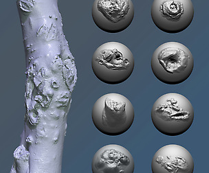 Zbrush - Trunk Detail Brushes vol. 1