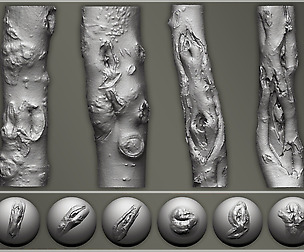 Zbrush - Trunk Detail Brushes vol. 3