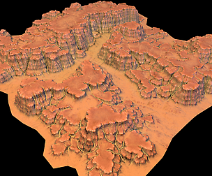 Game Ready Background PBR Canyon Low-poly 3D model