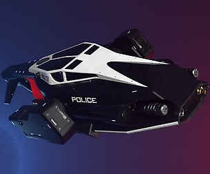 3d model of a futuristic police vehicle