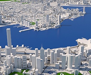 Hong Kong  city center 3d model