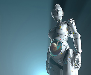 robot woman 3D model