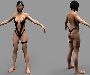 Female anatomy super hero body type