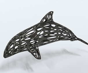 Dolphin Voronoi Statue