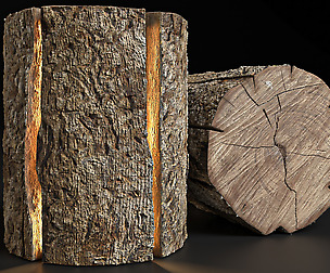 Circle Log Coffee Table