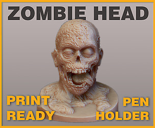 Zombie Head Pen Holder