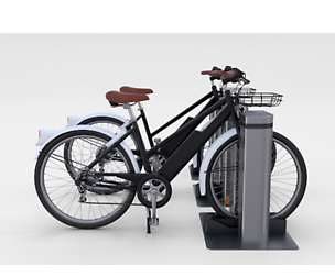Electric Bicycle and Station Black