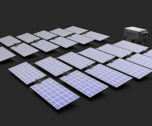 Space Mars Solar Panels Prop 8K Textures
