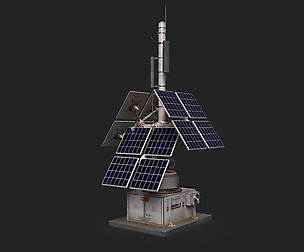 Solar Panel model Low-poly 3D
