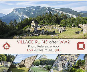 Village Ruins WW2 - Photo Reference Pack