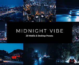 20 Midnight Vibe Lightroom Presets and LUTs