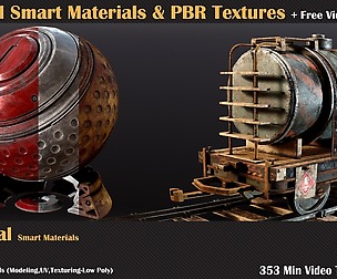 30 Metal Smart Materials + PBR + Free Video Tuts