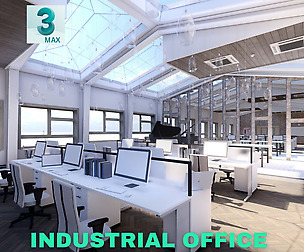 Industrial Office on Attic - 3DS MAX - Low Poly