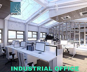Industrial Office on Attic - Lumion - Low Poly