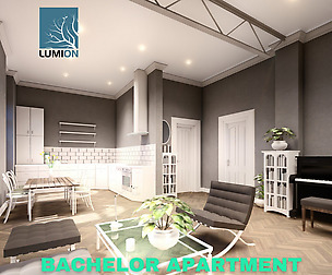 Bachelor Studio Apartment Scene - Lumion Low Poly