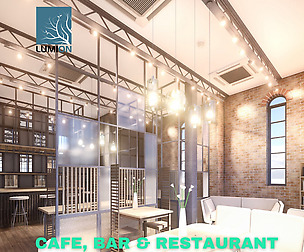 Intimate Cafe, Bar & Restaurant - Lumion Low Poly