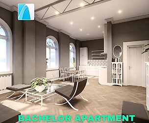 Bachelor Studio Apartment Scene - Archicad
