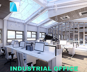 Industrial Office on Attic - Archicad - Low Poly