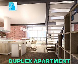 Modern Duplex Apartment Scene – Archicad - LowPoly
