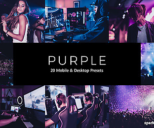 20 Purple Lightroom Presets and LUTs