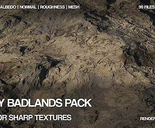 8K Rocky badlands pack