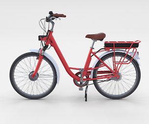 Electric City Bicycle Red