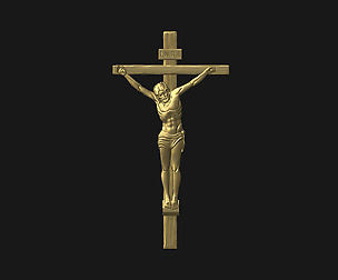 Jesus Crucifix Relief 3D print model