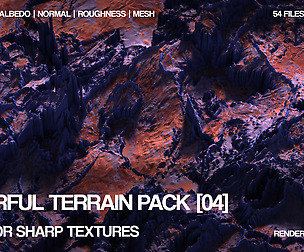 8k Colorful terrain pack | 04 | PBR