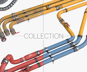 Modular Pipes - Industrial Painted Collection
