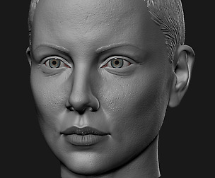 Charlize Theron Furiosa head