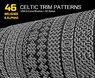 46 Celtic Trim Brushes and Alphas