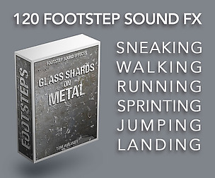 Footsteps Sound FX - Glass Shards on Metal