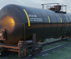 Railway Tank Car - Railroad - Train Tank Wagon