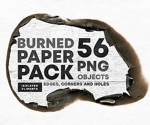 BURNED PAPER PACK VOL.1 PNG SHAPES