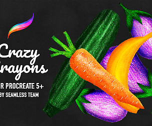Crayon brushes for Procreate 5+