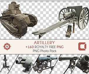 WW1 & WW2 weapons - PNG Photo Pack