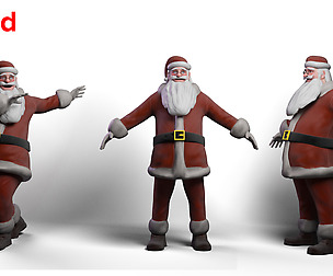 Santa Claus rigged Low-poly