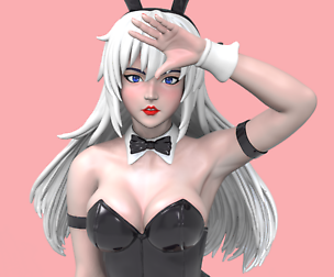 Sexy Bunny Girl STL 3D print model